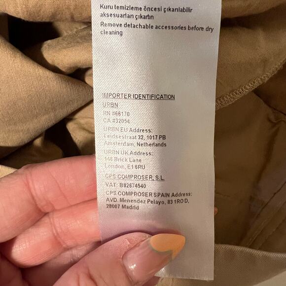 Anthropologie Exquise High Rise Pleated Chino Tan Cedar Pants Crop Small - Picture 12 of 13